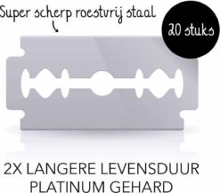 Bamboozy Safety Razor + 20 Scheermesjes Aluminium Zwart Black Unisex Voor Mannen Vrouwen Scheermes -Gillette Winkel 1200x1053 9