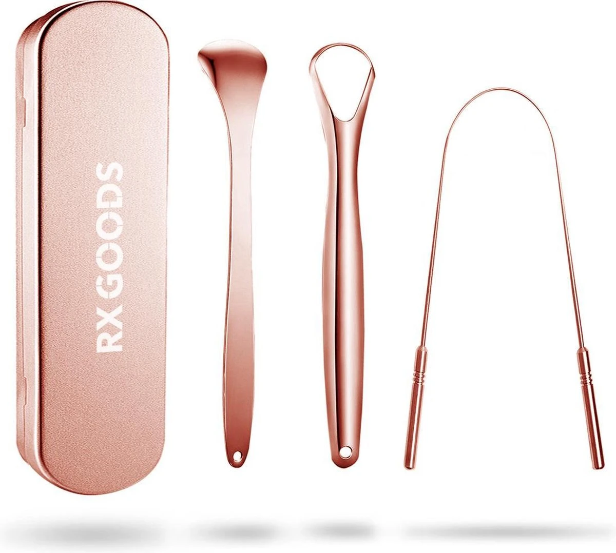 RX Goods Rosé Gouden Tongschraper Voor Mondverzorging – 4 Stuks – Duurzaam & Herbruikbaar 3 RX Goods Rosé Gouden Tongschraper Voor Mondverzorging – 4 Stuks – Duurzaam & Herbruikbaar