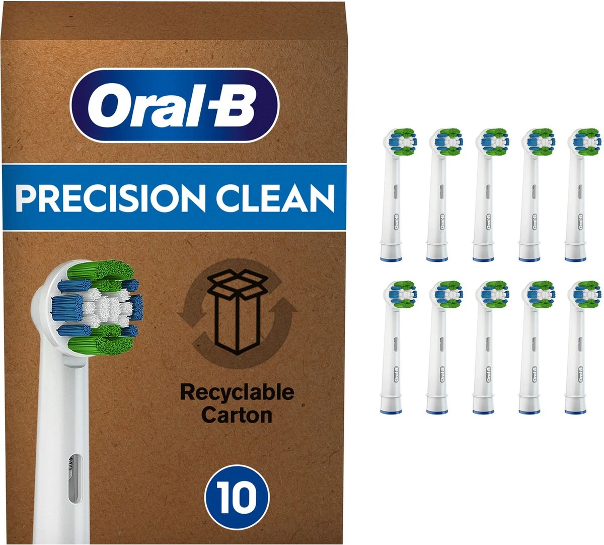 Oral B Oral-B Precision Clean - Met CleanMaximiser-technologie - Opzetborstels -10 Stuks - Brievenbusverpakking 3 Oral B Oral-B Precision Clean - Met CleanMaximiser-technologie - Opzetborstels -10 Stuks - Brievenbusverpakking