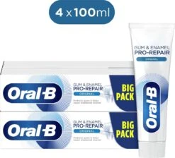 Oral B Oral-B Tandvlees & Glazuur Pro-Repair Origineel - Voordeelverpakking 4 X 100 Ml - Tandpasta Verpakt In Gerecycleerd Karton -Gillette Winkel 1200x1087 1