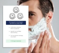 3 Scheerkoppen Geschikt Voor Philips HQ8/50 – Scheerkoppen Set – Scheer Opzetkoppen – Voor Phillips HQ8 - Shaving Blades – 3 Stuks -Gillette Winkel 1200x1087 32