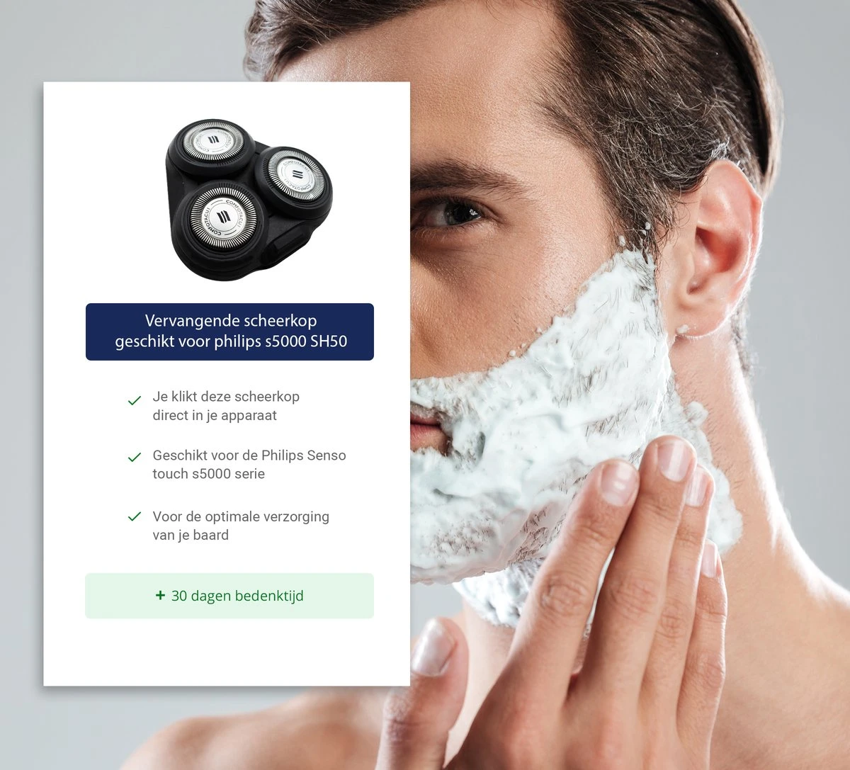 Scheerkop Geschikt Voor Philips 5000 Serie SH50/50 – Scheerkoppen - Zwart – Scheerhoofd - Voor S5000 - Scheermesjes - Senso 5000 9 Scheerkop Geschikt Voor Philips 5000 Serie SH50/50 – Scheerkoppen - Zwart – Scheerhoofd - Voor S5000 - Scheermesjes - Senso 5000 - Afbeelding 7