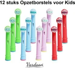 EB-10A Opzetborstels Voor Kids - 12 Stuks Vardaan Opzetborstel Voor Elektrische Tandenborstels - Oral-B - Voor Kleine Tandjes - Zachte Borstelharen - Oral-B - Voor Elektrische Tandenborstel - Mondhygiëne - Junior - 12x