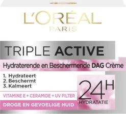 L'Oréal Paris Triple Active Dagcrème - 2 X 50 Ml - Voordeelverpakkking - Gecombineerde & Droge Huid 22 L'Oréal Paris Triple Active Dagcrème - 2 X 50 Ml - Voordeelverpakkking - Gecombineerde & Droge Huid -Gillette Winkel 1200x1089 2
