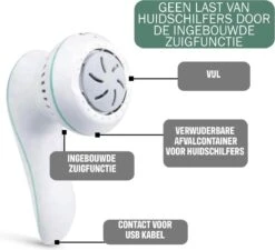 Merkloos Elektrische Eelt Verwijderaar - Voetvijl - Krachtige Motor 2500rpm - Geïntegreerde Zuigfunctie - Usb Oplaadbaar - 3 Vijlschijven - Nieuw Model 2021 -Gillette Winkel 1200x1091 11