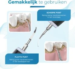 V-Goods Premium Sonische Tandsteen Verwijderaar - 5 Standen - Inclusief Tandarts Set - 3 Opzetstukken - Tandplak -Gillette Winkel 1200x1091 4