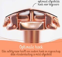 Bamboozy Safety Razor RVS Vlinder + Houder + 20 Scheermesjes Rose Gold Goud Voor Vrouwen Dames Mannen Double Edge Zero Waste Duurzaam Scheren -Gillette Winkel 1200x1098 8