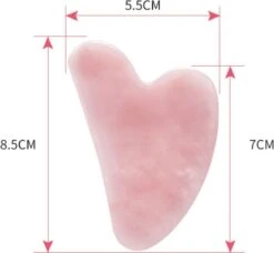 Merkloos Premium Roze Kwarts GuaSha Tool | 100% Echte Rose Quartz | Jade Steen Gezichtstool -Gillette Winkel 1200x1106 9