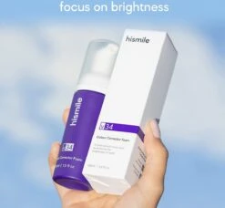 Hismile V34 Schuim Kleurcorrector - Tandvlekken Verwijderen - Paarse Tandpasta -V34 -Gillette Winkel 1200x1108 1