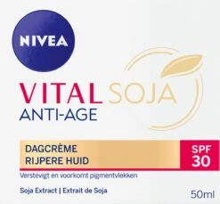 NIVEA VITAL Soja Anti-Age Beschermende SPF30 - 50 Ml - Dagcrème 8 NIVEA VITAL Soja Anti-Age Beschermende SPF30 - 50 Ml - Dagcrème -Gillette Winkel 1200x1111 1