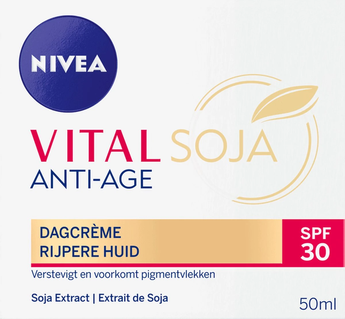 NIVEA VITAL Soja Anti-Age Beschermende SPF30 - 50 Ml - Dagcrème 5 NIVEA VITAL Soja Anti-Age Beschermende SPF30 - 50 Ml - Dagcrème - Afbeelding 3