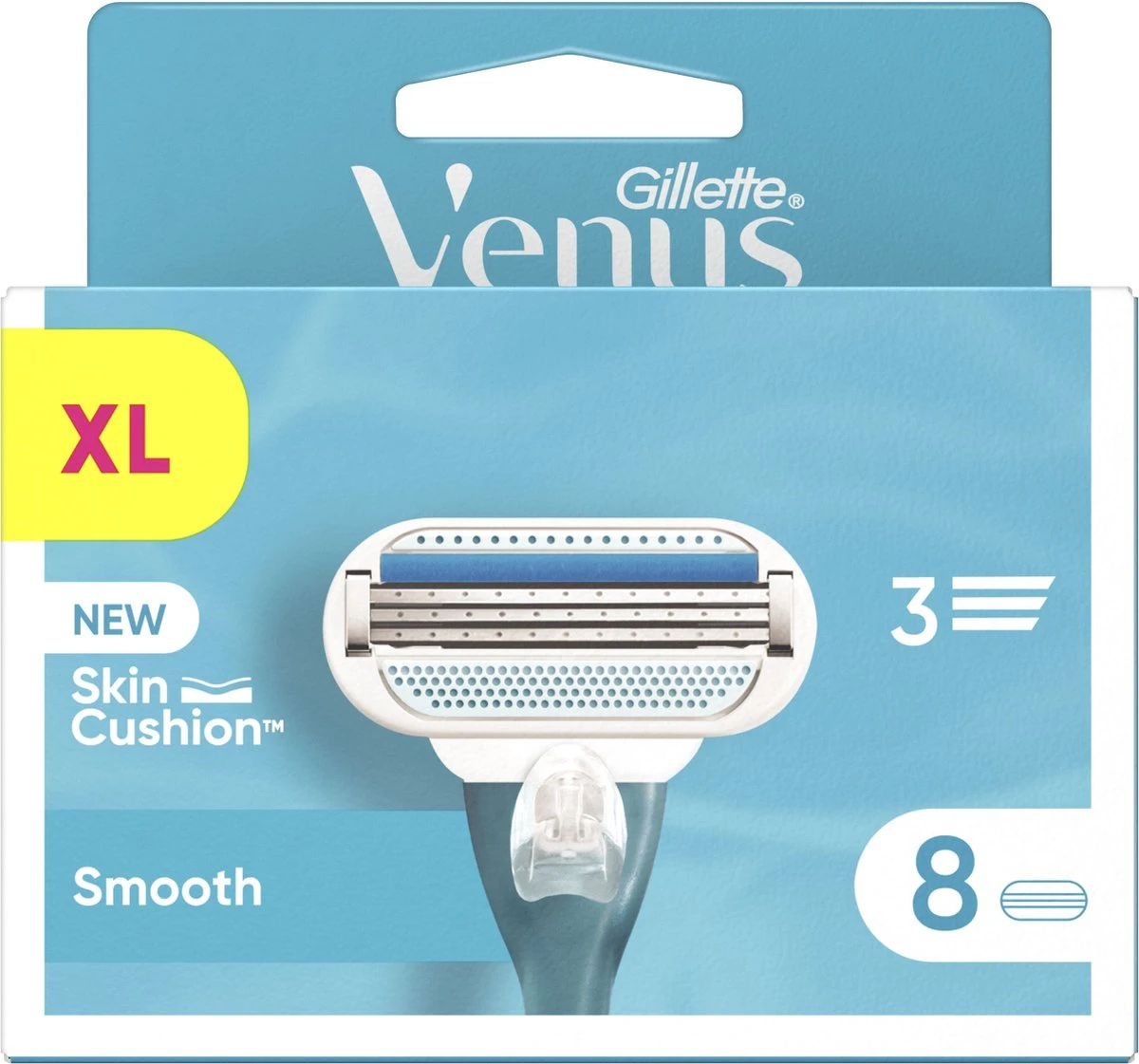Gillette Venus Smooth - Mesjes Met Beschermende Kussentjes - 8 Navulmesjes 3 Gillette Venus Smooth - Mesjes Met Beschermende Kussentjes - 8 Navulmesjes