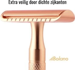 Bolano® Safety Razor Set Rose Gold + 30 Double Edge Scheermesjes + Houder - Klassiek Scheermes Voor Mannen En Vrouwen - D663 -Gillette Winkel 1200x1131 8
