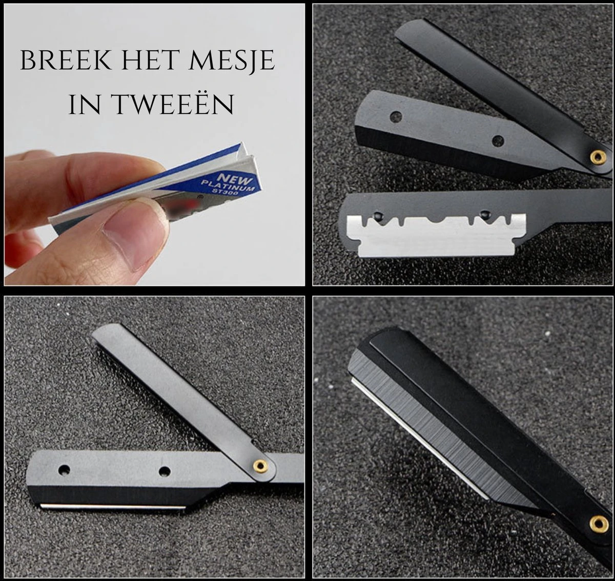 Bolano® Premium Shavette Open Scheermes Brown Wood + 50 Single Edge Scheermesjes - Klassiek Barbiersmes Straight Razor Voor Mannen - Cut Throat Razor Nekmes - Klassiek Klap Scheermes - Safety Razor Feather Mes 8 Bolano® Premium Shavette Open Scheermes Brown Wood + 50 Single Edge Scheermesjes - Klassiek Barbiersmes Straight Razor Voor Mannen - Cut Throat Razor Nekmes - Klassiek Klap Scheermes - Safety Razor Feather Mes - Afbeelding 6