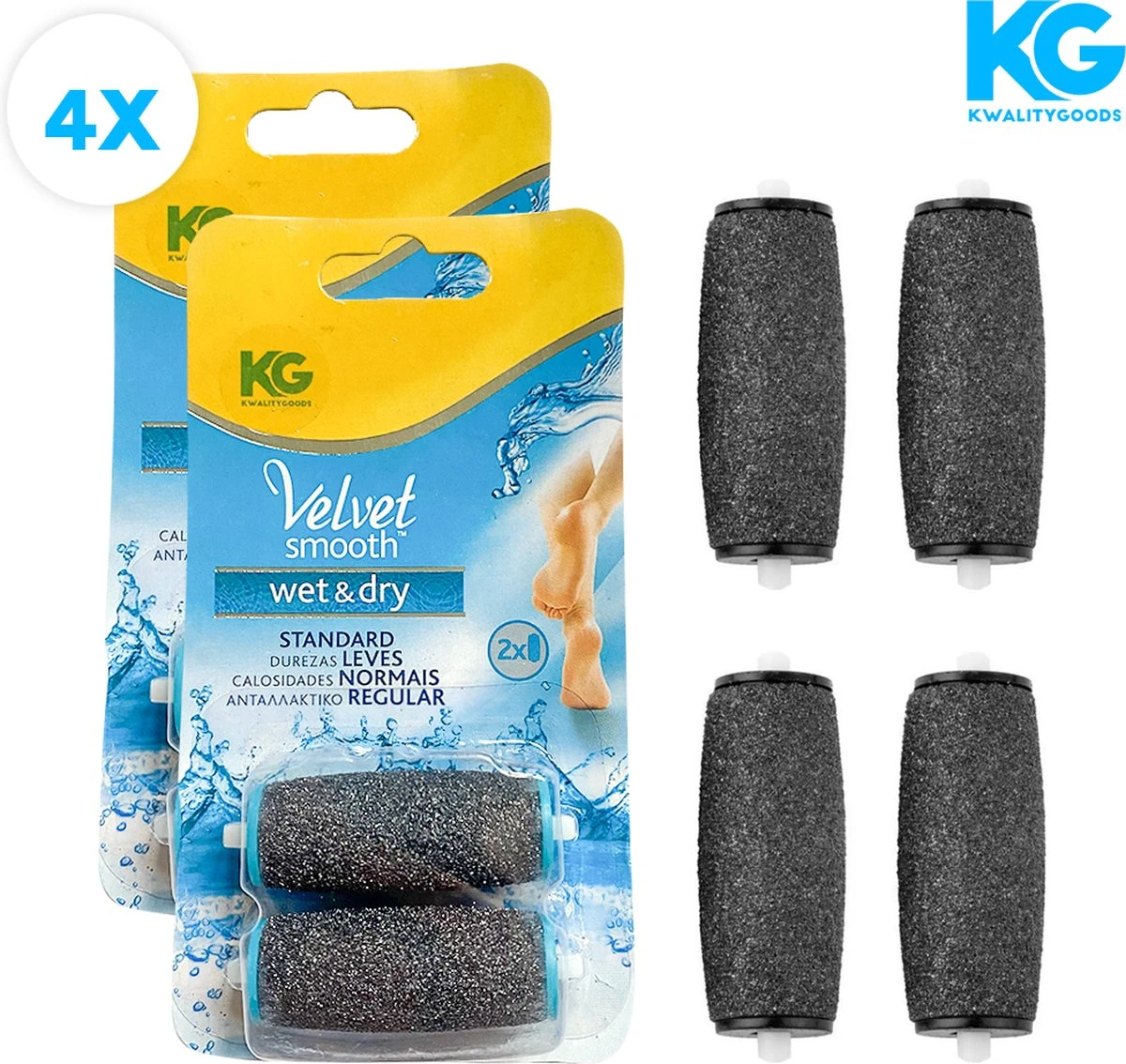 Voor Scholl 4X Voetvijl - Navulling Velvet Smooth - Extra Grof - 2+2=4Stuks - Geschikt Voor Scholl Velvet Voetvijl 3 Voor Scholl 4X Voetvijl - Navulling Velvet Smooth - Extra Grof - 2+2=4Stuks - Geschikt Voor Scholl Velvet Voetvijl