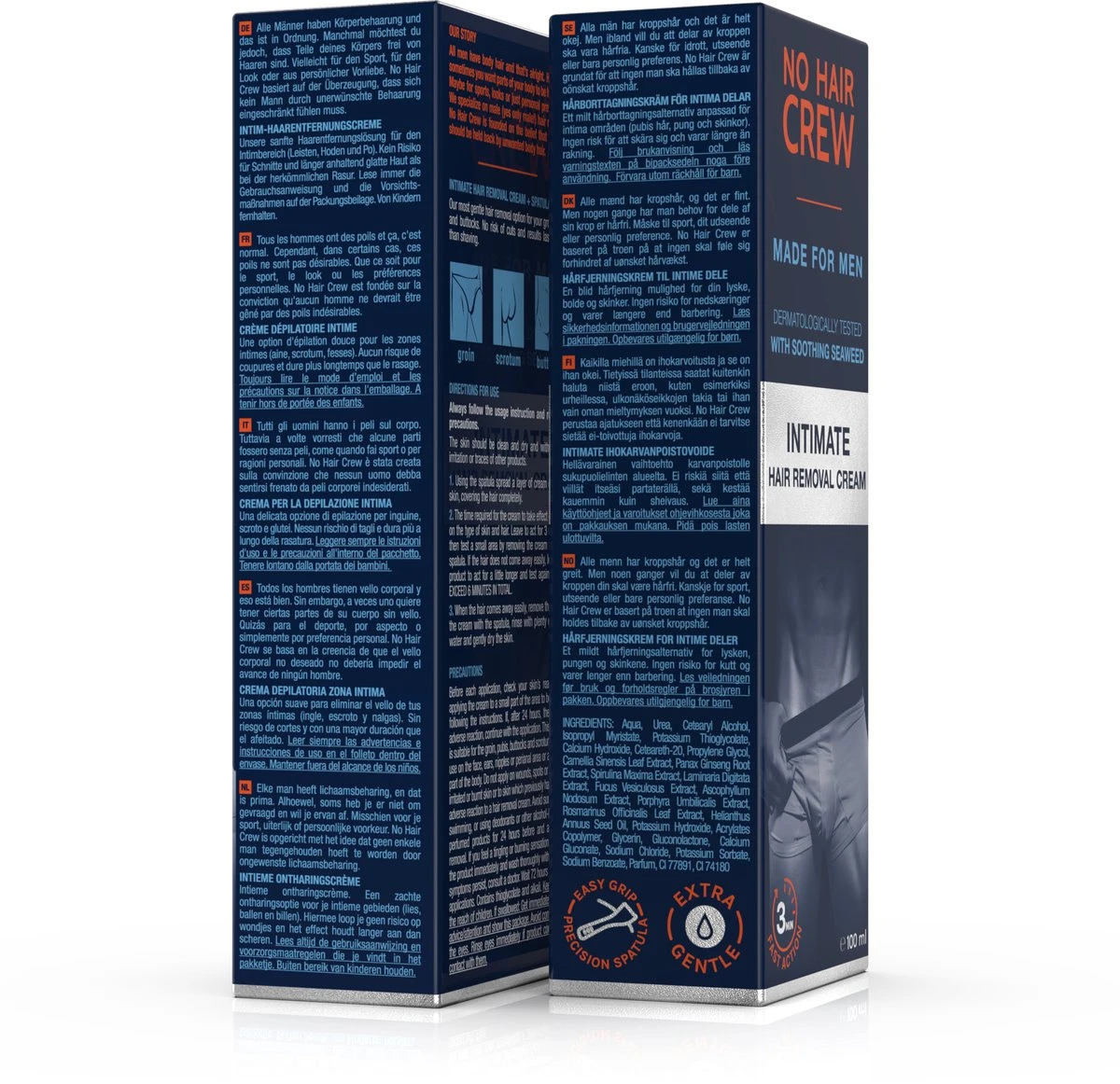 NO HAIR CREW – Premium Ontharingscreme Intieme Delen – Ontharing Mannen – 100 Ml - Intimate Hair Removal Cream - Ontharen Eraser For Men Zone Intiem Voor Man Genitalien 4 NO HAIR CREW – Premium Ontharingscreme Intieme Delen – Ontharing Mannen – 100 Ml - Intimate Hair Removal Cream - Ontharen Eraser For Men Zone Intiem Voor Man Genitalien - Afbeelding 2