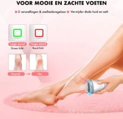 DynaBright Elektrische Eeltverwijderaar Met Stofzuigsysteem - Inc. 3 Vlijlschijven - 2 Standen - Voetvijl - Eeltvijl - Eelt Verwijderaar -USB Oplaadbaar - Geïntegreerde Zuigfunctie -Gillette Winkel 1200x1163 15