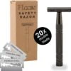 Safety Razor Scheermes + 20 Scheermesjes - Aluminium - Antraciet - Double Blade -Gillette Winkel 1200x1166 15