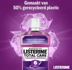 LISTERINE Total Care Tandbescherming, Mondspoeling, Biedt Complete Bescherming Voor Sterke Tanden Met 6 In 1 Effect, 3 X 500 Ml -Gillette Winkel 1200x1172 1