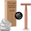 Safety Razor Scheermes + 20 Scheermesjes - Aluminium - Rose - Double Blade -Gillette Winkel 1200x1173 11