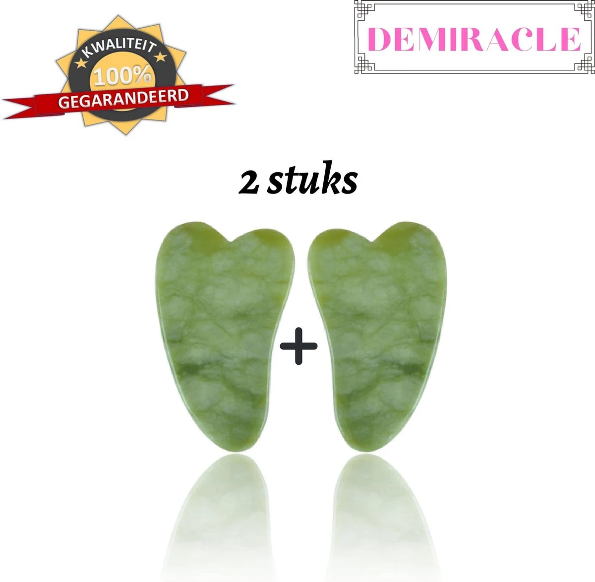 Demiracle Gua Sha Schraper – 2 Stuks – Gezichtsmassage – Massagetools – Massage - Ontspanning – Kwaliteit 3 Demiracle Gua Sha Schraper – 2 Stuks – Gezichtsmassage – Massagetools – Massage - Ontspanning – Kwaliteit