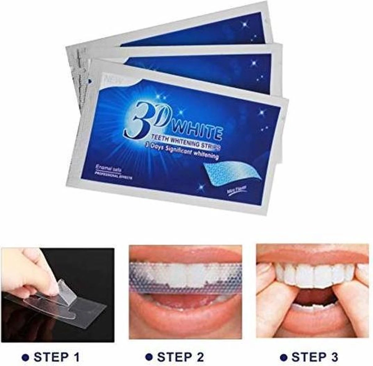 Merkloos Professionele Tanden Bleek Strips Ultra 3D - Teeth Whitening Strips - Tanden Bleken - Voor Ultra Witte Tanden - 14 Strips 7 Merkloos Professionele Tanden Bleek Strips Ultra 3D - Teeth Whitening Strips - Tanden Bleken - Voor Ultra Witte Tanden - 14 Strips - Afbeelding 5