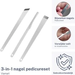 Viamart - Teen En Nagel Pedicure - Mes - Nagels Bijwerken - Voeten Schraper - (3 Stuks) -Gillette Winkel 1200x1191 17