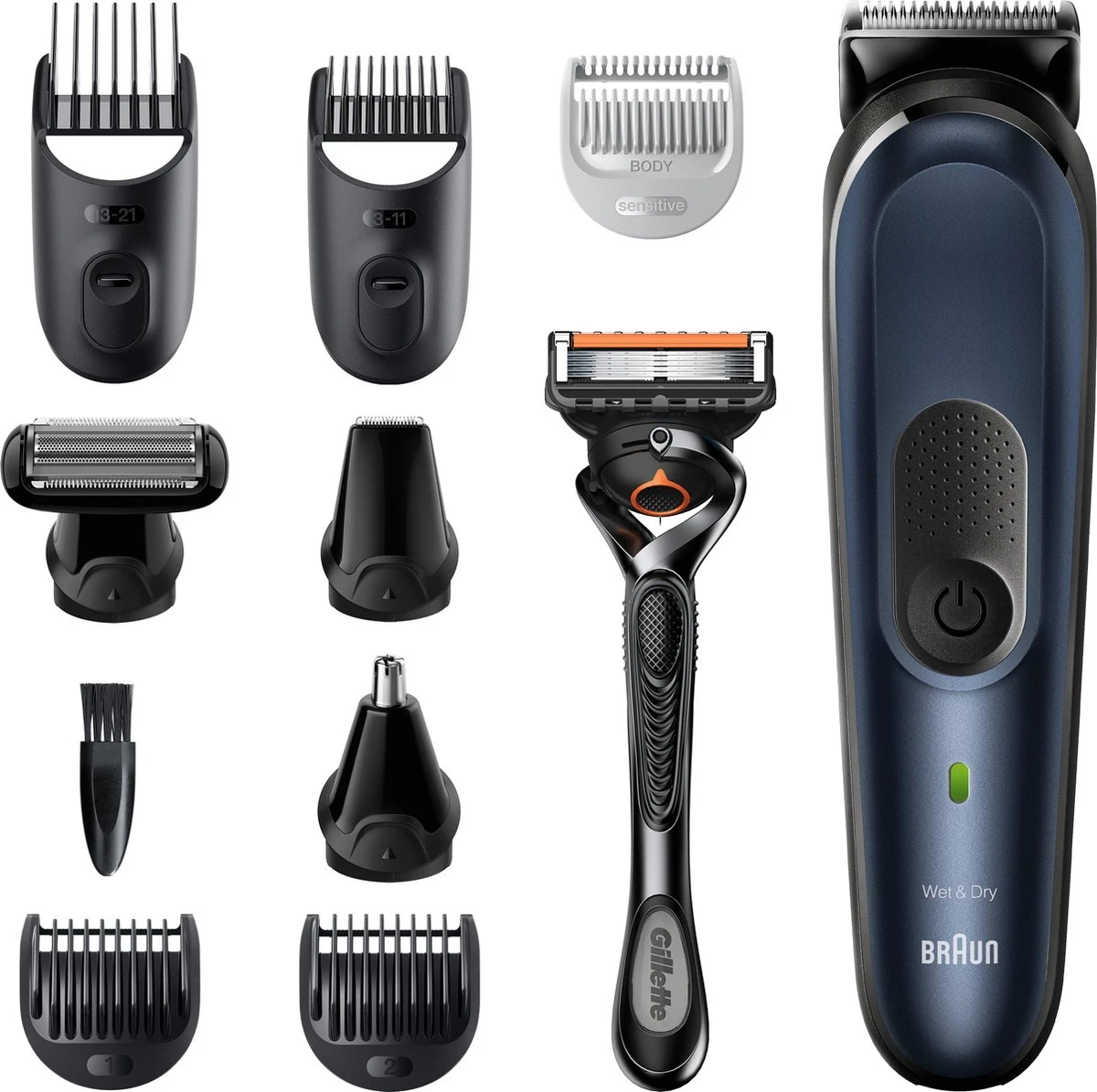 Braun Multigroomer 7 MGK7330 - 10in1 Trimmer Voor Mannen - Baard + Haar 13 Braun Multigroomer 7 MGK7330 - 10in1 Trimmer Voor Mannen - Baard + Haar - Afbeelding 11