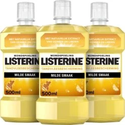 LISTERINE Fresh Ginger & Lime Mondwater, Met Gember- En Limoenextract, Mondspoeling Zonder Alcohol, Voor Een Frisse Adem, 3 X 500 Ml -Gillette Winkel 1200x1194 9