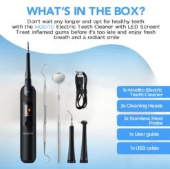 Merkloos Tandsteen Verwijderaar - 5 Standen - Inclusief Tandarts Set - Met 3 Opzetstukken - Elektrisch - Tandplak -Gillette Winkel 1200x1196 10