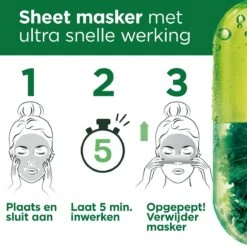 Garnier SkinActive Ampul Sheet Mask Met Boerenkool & Niacinamide - 5 Stuks -Gillette Winkel 1200x1198 32