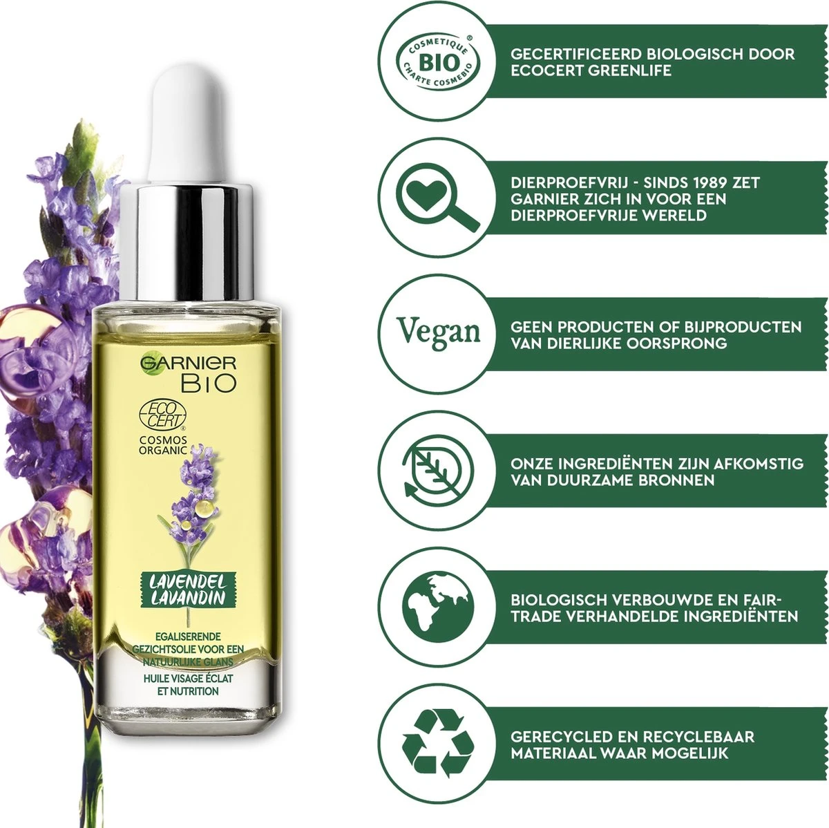 Garnier Bio Anti-Age Lavendel Gezichtsolie Serum - 30 Ml - Alle Huidtypes 14 Garnier Bio Anti-Age Lavendel Gezichtsolie Serum - 30 Ml - Alle Huidtypes - Afbeelding 12