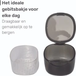 Gebitsbakje - Beugelbakje - Incl. Lekbakje - Roze - Voor - Beugel - Kunstgebit - Prothese - Beugelbakje - Beugeldoosje - Bakje -Gillette Winkel 1200x1199 5