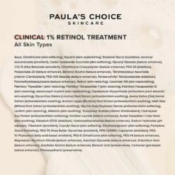 Paula's Choice CLINICAL 1% Retinol Treatment - Vitamine A Serum - Alle Huidtypen - Mini 5 Ml -Gillette Winkel 1200x1200 1011