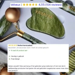 Velveux Gua Sha Jade Steen Gezichtsroller 4 Delige Set Cadeau Voor Vrouw - Geschenkset Vrouwen - Jade Roller - Gezichtsmassage - Valentijnsdag Cadeau -Gillette Winkel 1200x1200 1050