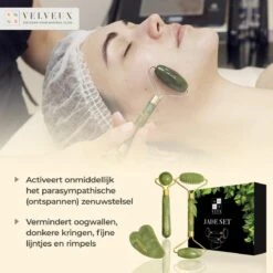 Velveux Gua Sha Jade Steen Gezichtsroller 4 Delige Set Cadeau Voor Vrouw - Geschenkset Vrouwen - Jade Roller - Gezichtsmassage - Valentijnsdag Cadeau -Gillette Winkel 1200x1200 1051