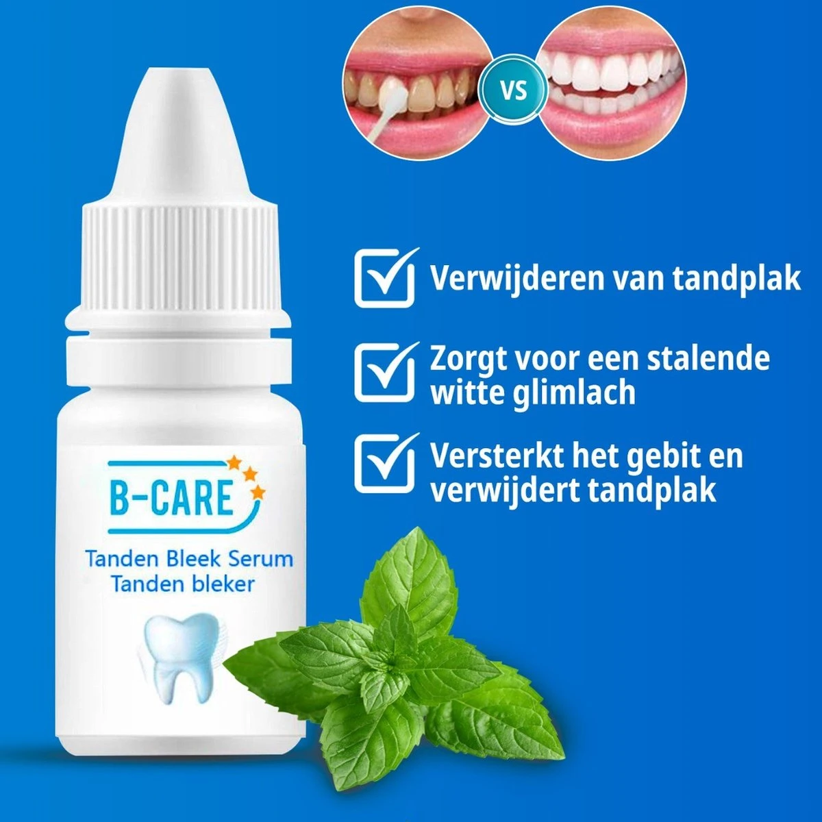B-care Tanden Bleker – Wittere Tanden – Teeth Whitening Strips – Professioneel Resultaat - Tandsteen Verwijderaar - Zonder Peroxide - Tandenbleekset - Tanden Bleken 4 B-care Tanden Bleker – Wittere Tanden – Teeth Whitening Strips – Professioneel Resultaat - Tandsteen Verwijderaar - Zonder Peroxide - Tandenbleekset - Tanden Bleken - Afbeelding 2