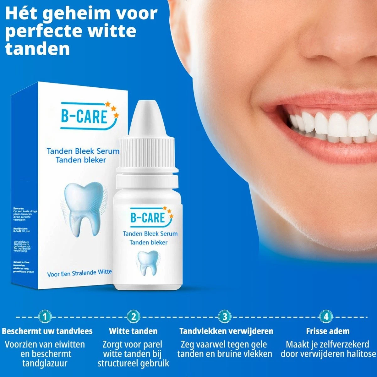 B-care Tanden Bleker – Wittere Tanden – Teeth Whitening Strips – Professioneel Resultaat - Tandsteen Verwijderaar - Zonder Peroxide - Tandenbleekset - Tanden Bleken 10 B-care Tanden Bleker – Wittere Tanden – Teeth Whitening Strips – Professioneel Resultaat - Tandsteen Verwijderaar - Zonder Peroxide - Tandenbleekset - Tanden Bleken - Afbeelding 8