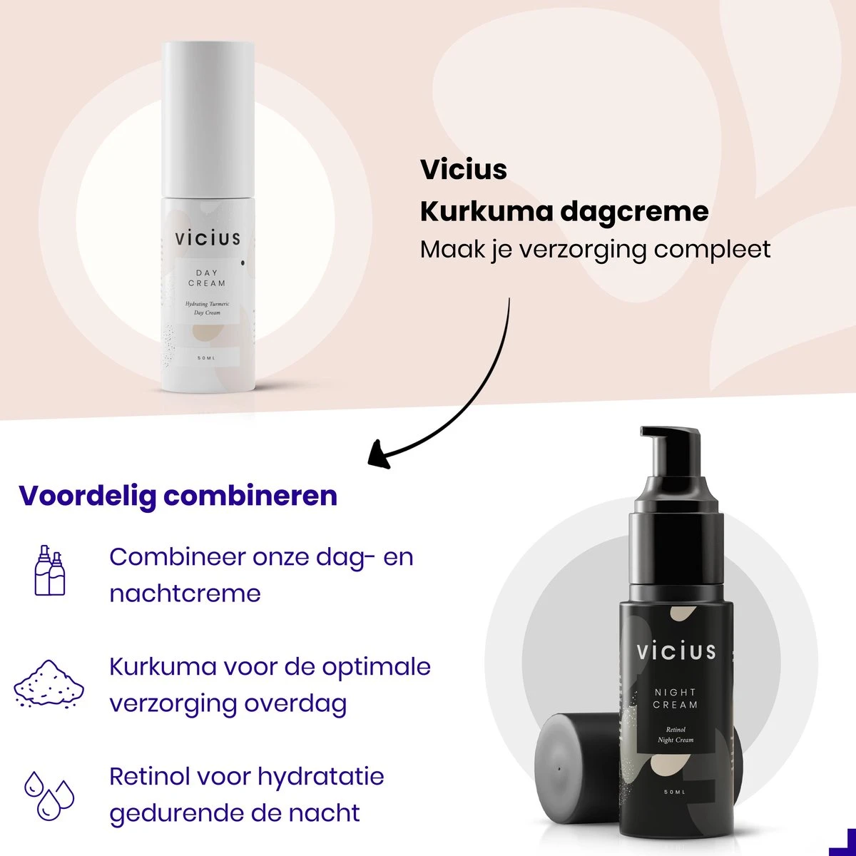 Vicius® - Dagcrème Voor Vrouwen - Moisturizer - Gezichtscrème - Anti Rimpel - Pigmentvlekken Creme - Verzorgingsproducten - Droge Huid - 50 Ml 4 Vicius® - Dagcrème Voor Vrouwen - Moisturizer - Gezichtscrème - Anti Rimpel - Pigmentvlekken Creme - Verzorgingsproducten - Droge Huid - 50 Ml - Afbeelding 2