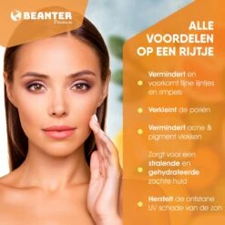 Beanter Vitamine C Serum - Vitamine E - Hyaluronzuur - 30ml -Gezichtsserum- Anti Rimpel - Anti Acne - Collageen - Verkleint Poriën - Tegen Pigmentvlekken - Herstelt UV Schade -Gillette Winkel 1200x1200 1354