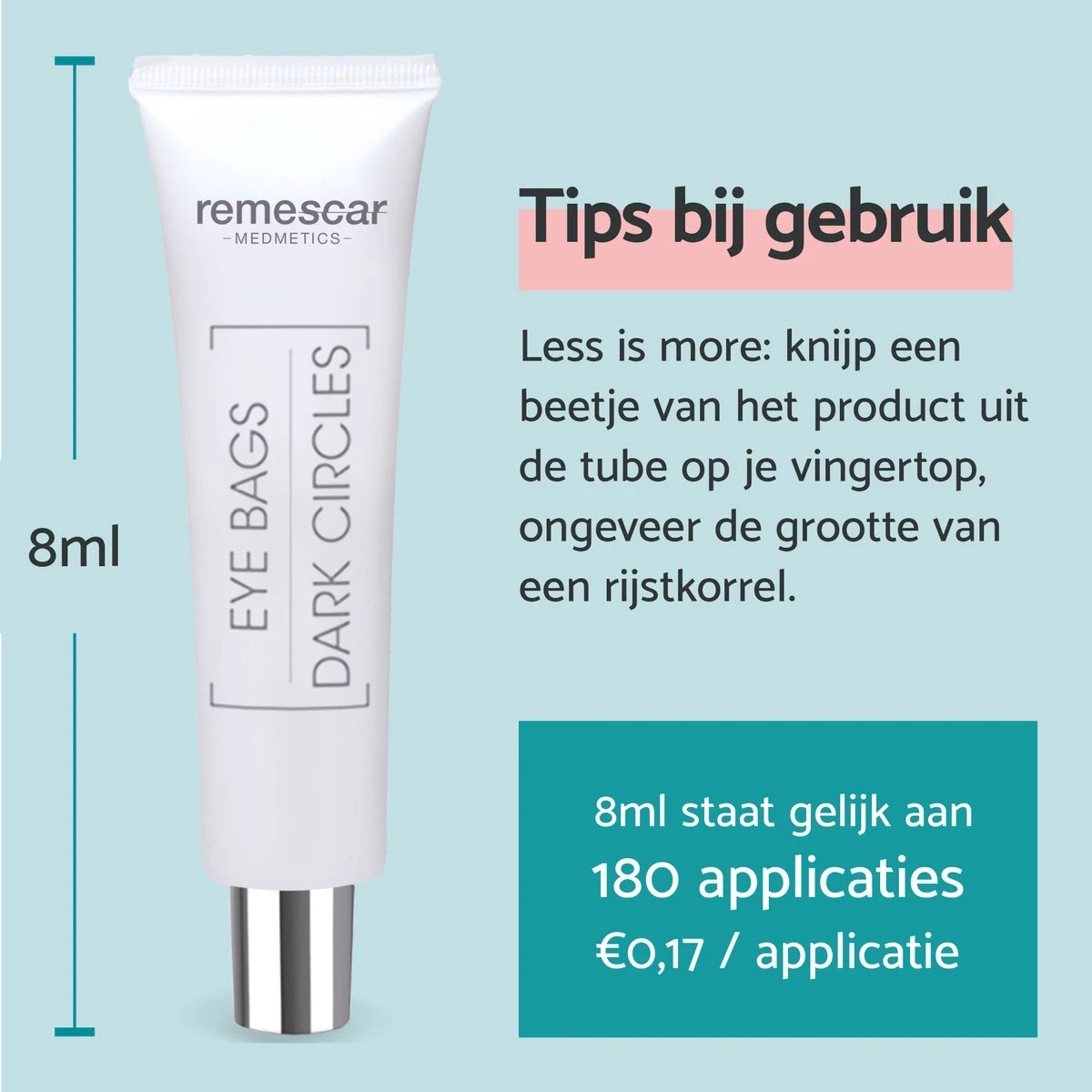 Remescar Wallen En Donkere Kringen 8ml - Crème Voor Wallen - Donkere Kringen Verwijderaar - Verwijdert Wallen Onder De Ogen - Onmiddellijke Wallen Behandeling - 180 Applicaties 6 Remescar Wallen En Donkere Kringen 8ml - Crème Voor Wallen - Donkere Kringen Verwijderaar - Verwijdert Wallen Onder De Ogen - Onmiddellijke Wallen Behandeling - 180 Applicaties - Afbeelding 4