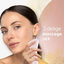 Sensage Gua Sha Set | 3-Delige Massage Set | 100% Natuurlijke Rozenkwarts Guasha Steen | Relax Anti Aging | Huidverzorging | Ontspanning | Gezichtsmassage | Lekkerder In Je Vel -Gillette Winkel 1200x1200 1474
