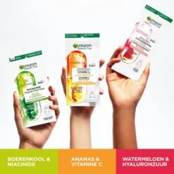 Garnier SkinActive Ampul Sheet Mask Met Watermeloen & Hyaluronzuur Gezichtsmasker - 5 Stuks -Gillette Winkel 1200x1200 1537