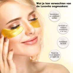 Collageen Oogmasker Luxovita - Wallen Wegwerken/Donkere Kringen/Rimpels - Hydraterend - 24k Goud Oog Masker - Eye Pads - Gel Oogmaskers - 60 Stuks -Gillette Winkel 1200x1200 1558