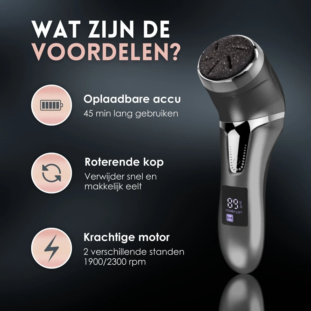 Beeperfect® Elektrische Eeltverwijderaar Met Stofzuigsysteem - Voetvijl - Eeltvijl - IPX7 Waterdicht - Gratis Pedicure Set - Zwart 4 Beeperfect® Elektrische Eeltverwijderaar Met Stofzuigsysteem - Voetvijl - Eeltvijl - IPX7 Waterdicht - Gratis Pedicure Set - Zwart - Afbeelding 2