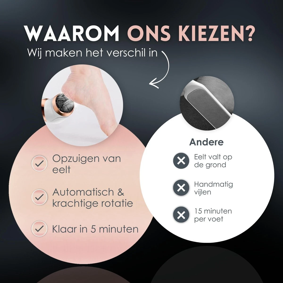 Beeperfect® Elektrische Eeltverwijderaar Met Stofzuigsysteem - Voetvijl - Eeltvijl - IPX7 Waterdicht - Gratis Pedicure Set 13 Beeperfect® Elektrische Eeltverwijderaar Met Stofzuigsysteem - Voetvijl - Eeltvijl - IPX7 Waterdicht - Gratis Pedicure Set - Afbeelding 11