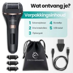 FreshDragon Elektrische Eelt Verwijderaar - Voetvijl - Inclusief 3 Rollers - Oplaadbaar -Gillette Winkel 1200x1200 1831