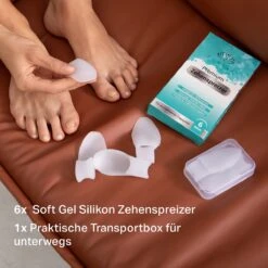 PURAVA® [6x] Hallux Valgus Teen Spreider - Inclusief Hygiënische Transportbox - Optimaal Comfort - BPA Vrij - Universele Maat -Gillette Winkel 1200x1200 1905