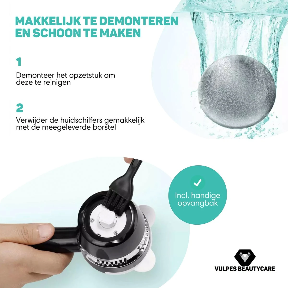 Vulpes BeautyCare® Elektrische Eelt Verwijderaar Pro – Stofzuigfunctie – 3 Snelheden – Inclusief 3 Vijlschijven & Borstel - USB-Oplaadbaar 9 Vulpes BeautyCare® Elektrische Eelt Verwijderaar Pro – Stofzuigfunctie – 3 Snelheden – Inclusief 3 Vijlschijven & Borstel - USB-Oplaadbaar - Afbeelding 7
