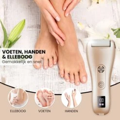 BAESS Elektrische Eeltverwijderaar - 3 Slijprollen - Afzuiging - Oplaadbaar - Goud -Gillette Winkel 1200x1200 1932